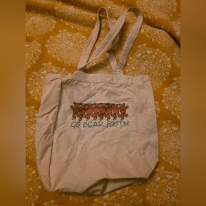 Go Bear Footin' Canvas Tote Bag Grounding Earthing Barefoot